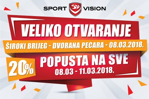 VELIKO SPORT VISION OTVRANJE - ŠIROKI BRIJEG