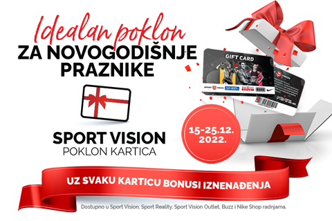 BONUS UZ SPORT VISION GIFT CARD – IDEALAN POKLON ZA NOVOGODIŠNJE PRAZNIKE