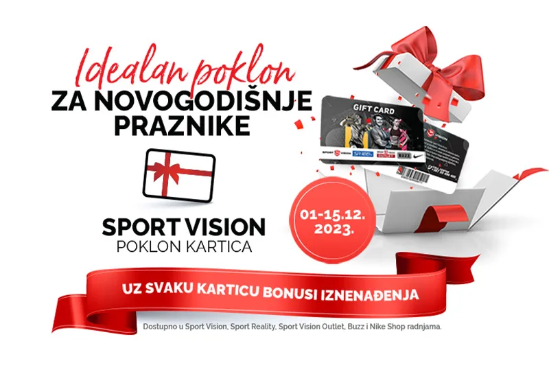 BONUS UZ SPORT VISION GIFT CARD – IDEALAN POKLON ZA NOVOGODIŠNJE PRAZNIKE