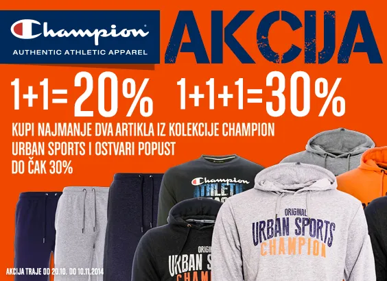 CHAMPION URBAN SPORT SUPER AKCIJA!