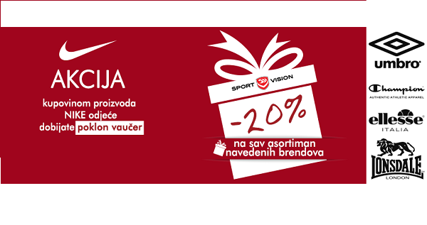 POKLON VAUČERI UZ NIKE ODJEĆU