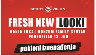 SPORT VISION PRODAVNICA U 	TC KONZUM DOBIJA NOVI IZGLED!