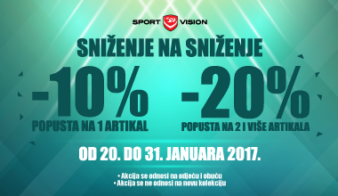 SNIŽENJE NA SNIŽENJE U SPORT VISION PRODAVNICAMA