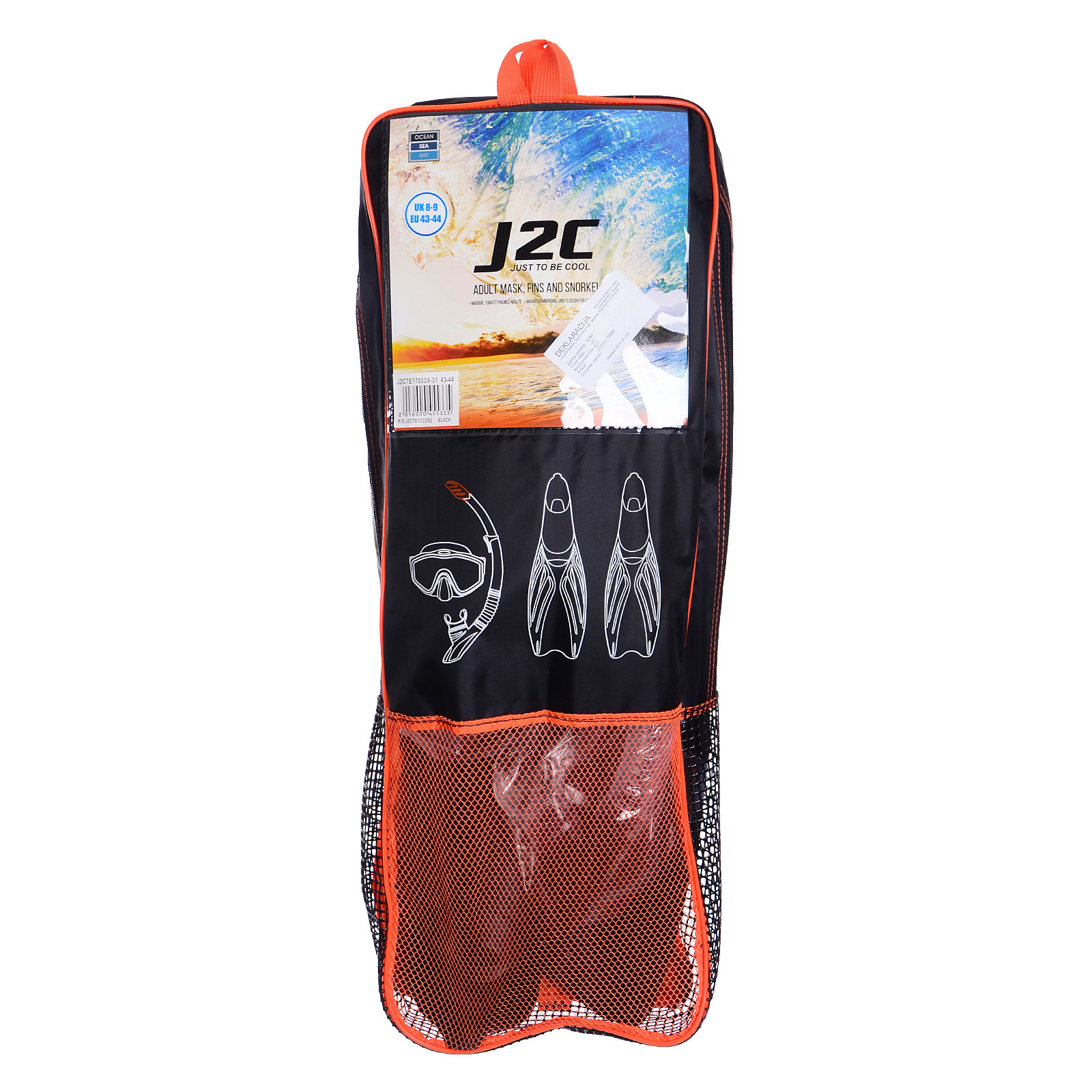 J2C Set Mask, Snorkel and Fins 