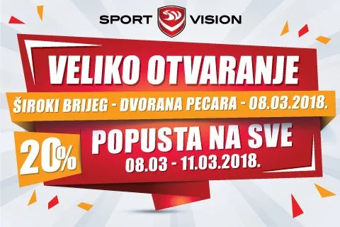 VELIKO SPORT VISION OTVRANJE - ŠIROKI BRIJEG