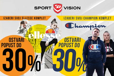 Budite drugačiji i izaberite autentične Ellesse ili Champion komplete