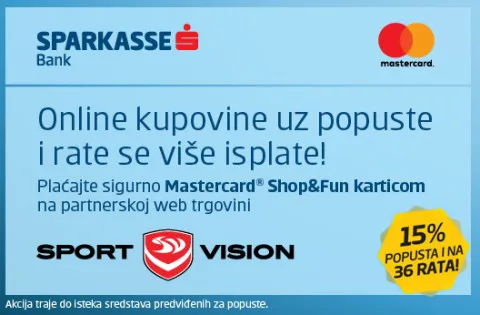 Plaćaj SPARKASSE Shop&Fun karticom i ostvari dodatnih 15% popusta