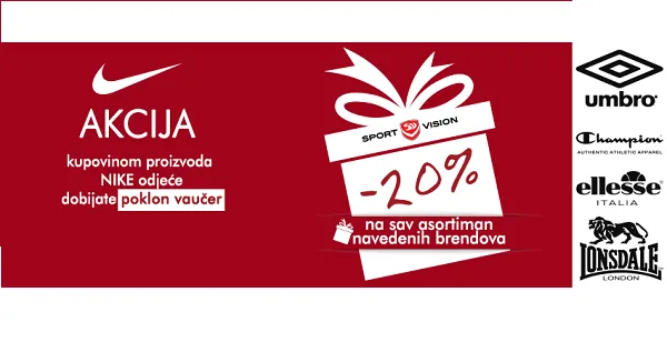 POKLON VAUČERI UZ NIKE ODJEĆU