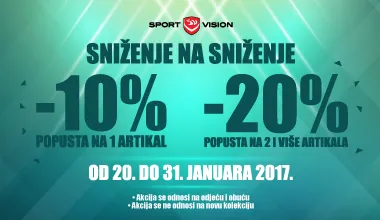 SNIŽENJE NA SNIŽENJE U SPORT VISION PRODAVNICAMA