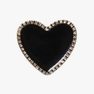 Crocs BLACK HEART WITH GOLD OUTLINE 