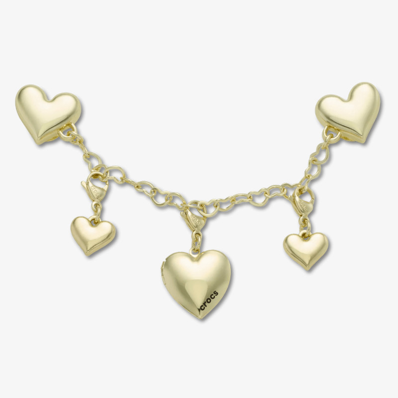 Crocs JIBBITZ/GOLD HEART CHAIN 