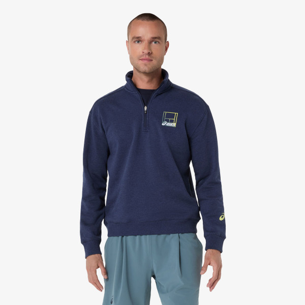 Asics COURT CORE GRAPHIC HALF ZIP SWEATSHIRT 