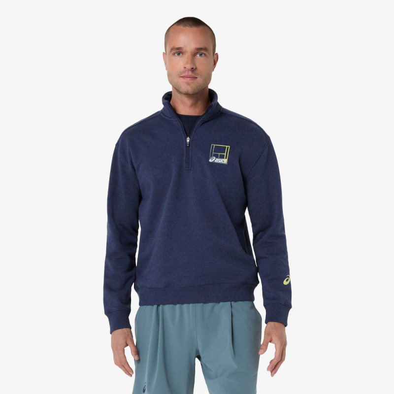 Asics COURT CORE GRAPHIC HALF ZIP SWEATSHIRT 