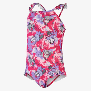 Speedo Girls  LTS Printed Frill Thinstrap 