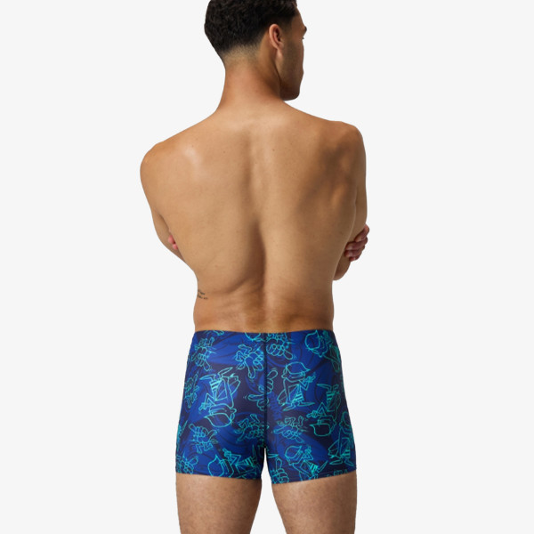Speedo BEACHSTAR PRINT SQUARE LEG BLUE 