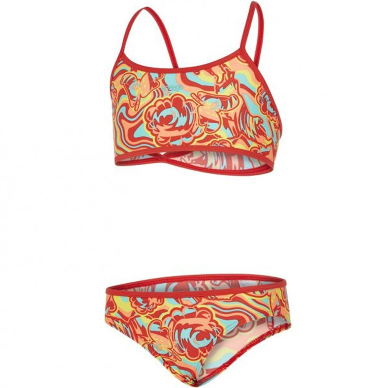 Speedo Allover Crop Top 2 Piece 
