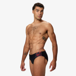 Speedo MEDLY LOGO BRIEF 7CM BLK/RED 