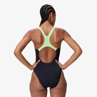 Speedo MEDLEY LOGO MEDALIST 1PC BLK/LTGRN 