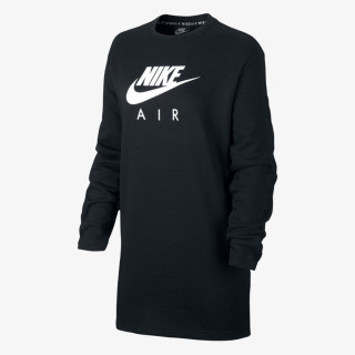 nike w nsw air crew dress bb flc