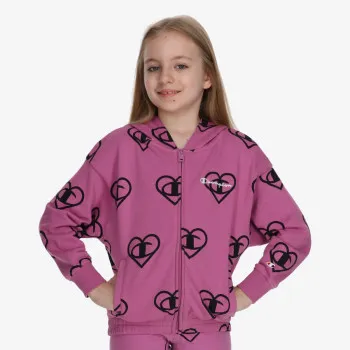CHAMPION GIRLS HEART FULL ZIP HOODY 