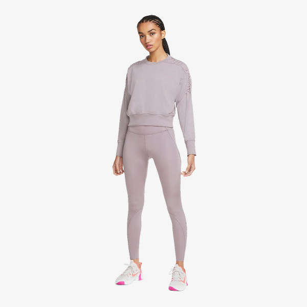 Nike W NK THRMA FLC CROP LC LS CREW 
