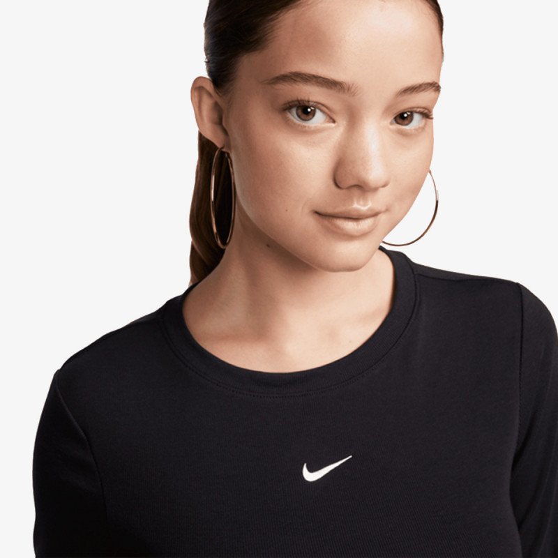 Nike W NSW ESSNTL RIB LS MD CRP TOP 