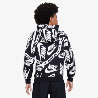 NIKE K CLUB FLC HBR PO HOODIE AOP 