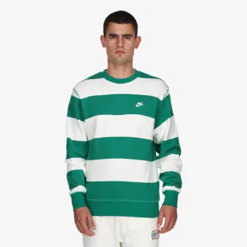 Nike M NK CLUB STRIPE HVY FT CREW 