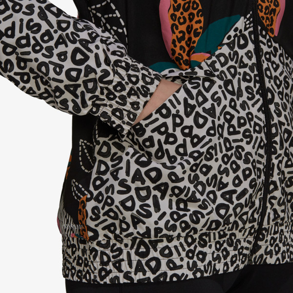 adidas Farm Rip Print Relaxed Lightweight Windbreaker 