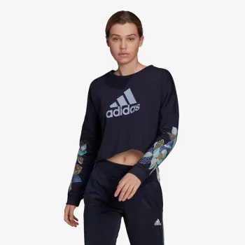 adidas x Farn Rio Print Loose Cropped Cotton Logo 