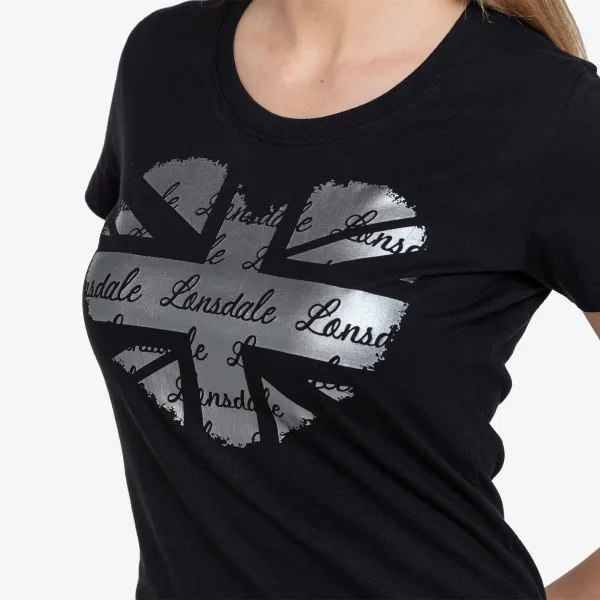 LONSDALE Flag Logo Heart T-Shirt 